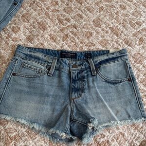 Lucky Brand Light Blue Frayed Denim Shorts Size 0
